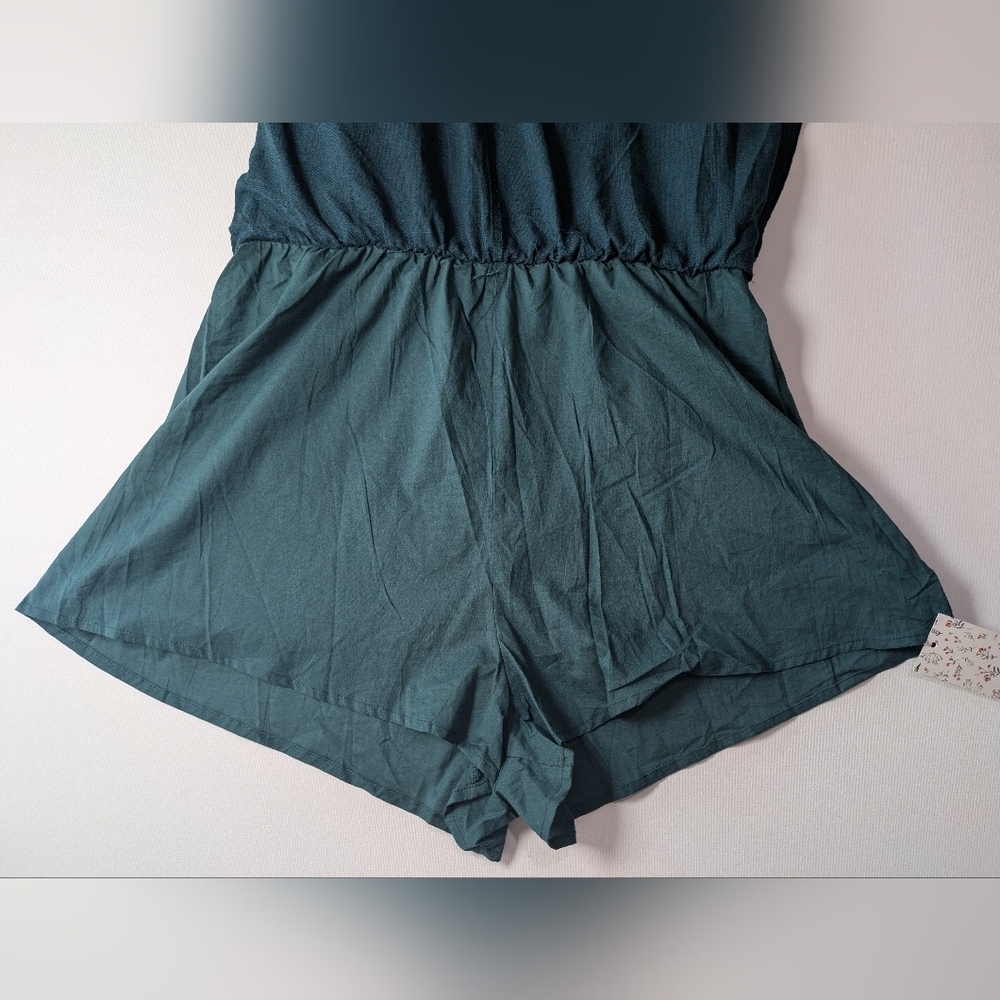AUTOMET New Womens Rompers One Shoulder Jumpsuits Linen Shorts Jumper Size L - Picture 6 of 11